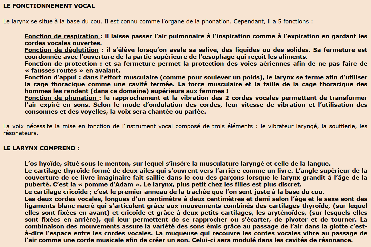 Technique vocale