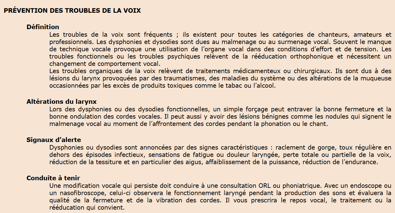 Technique vocale